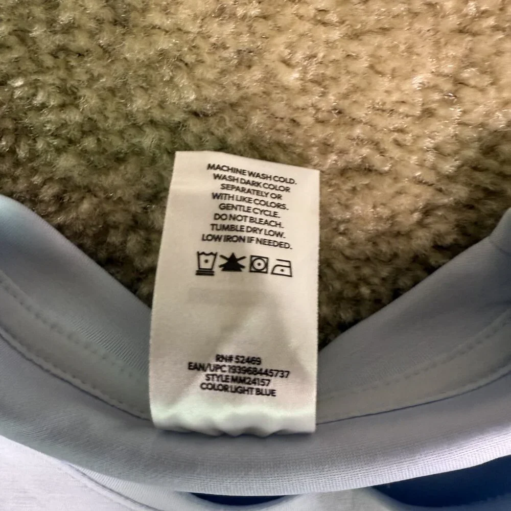 Members Mark Womens Sandwash Short Sleeve Mini Dress Light Blue Size L E992 - Picture 7 of 10